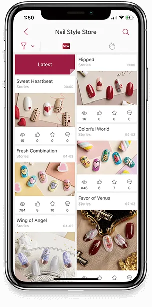 O2NAILS アプリ画面